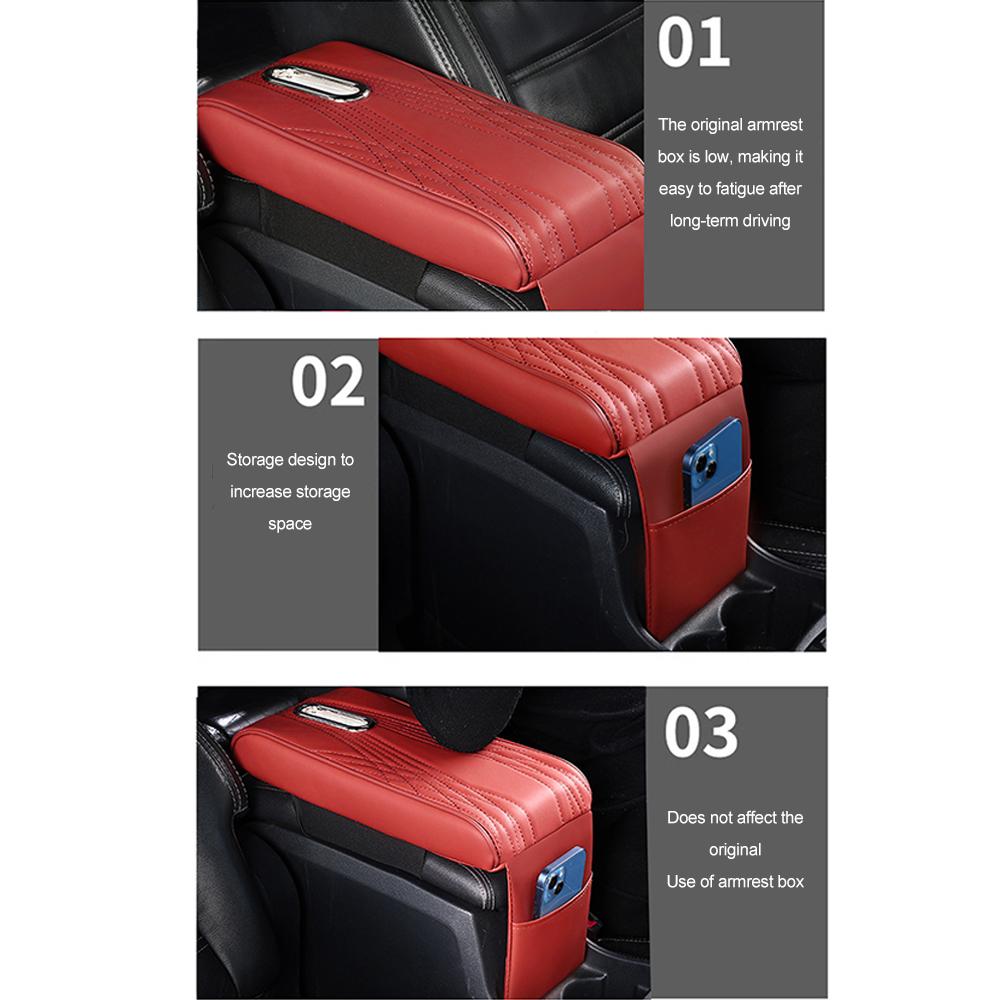 Подушка для автомобильного подлокотника, мягкая губка из искусственной кожи, удлинитель подлокотника, центральная консоль, локоть, держатель для ткани, авто подушка для подлокотника, предметы интерьера