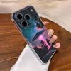 Забавный Космический НЛО Чехол для Телефона Для iPhone 16,15,17,12,13,14,11 Max,Pro,Plus,X,XS,XR,SE4,E Mini Прозрачная Крышка