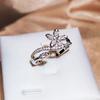 Exquisite Shiny Zircon Five Pointed Star Women's Ring Birthday Gift Ring Bestie Gift