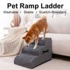 4-Tiers Dog Stairs Non-Slip Dog Ladders Ramp for High Bed and Couch Zipper Detachable Changeable