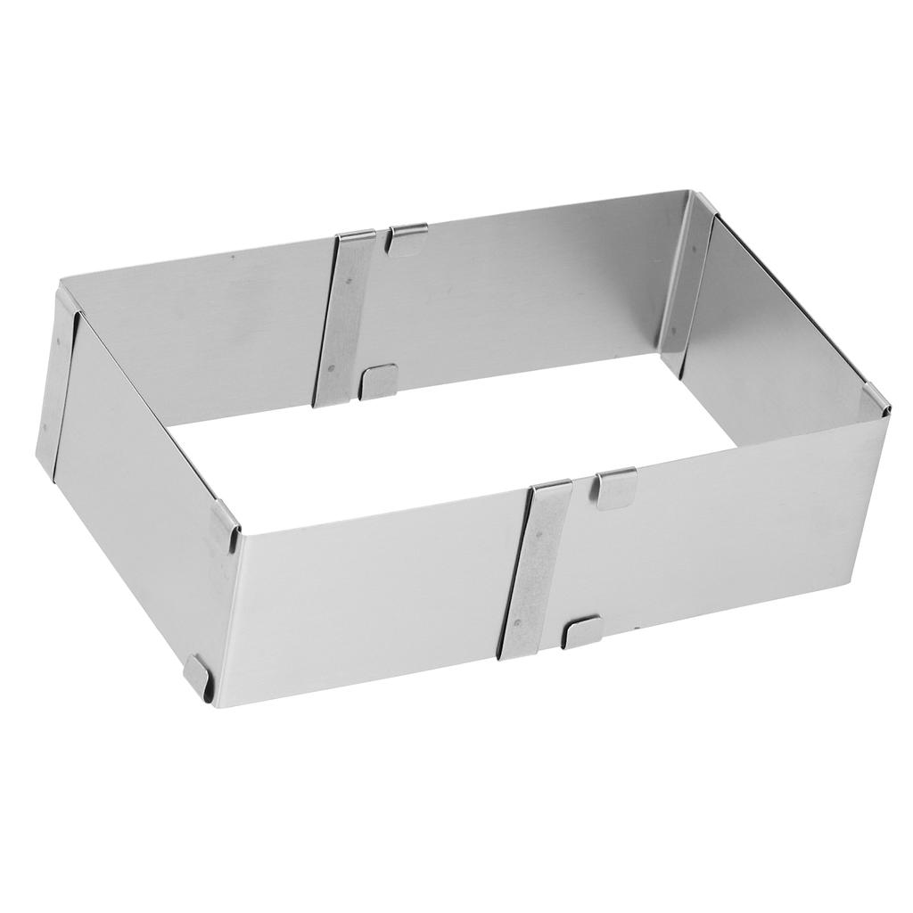 Квадратное кольцо для мусса из нержавеющей стали, выдвижная форма для печенья, торта, кухонные инструменты для выпечки своими руками, 10~18 см