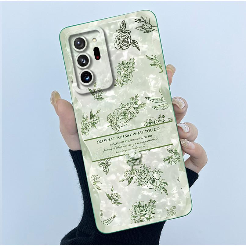 Для Samsung Galaxy Note 20 Ultra Модный Простой Чехол для Телефона Масляная Живопись Цветы Ультратонкий Матовый Защита от Отпечатков Пальцев