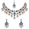 I Jewels Традиционный дизайн в форме слезы и набор украшений с серьгами и Маанг Тикка для женщин