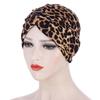 Floral Twist Leopard Print Headscarf Hat