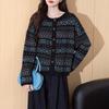 TonLion 2025 Autumn/Winter Elegant Classic Pattern Women's Cardigan Sweater