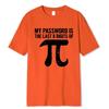 Men's t-Shirt 100% Cotton Math Equations Print Funny Men T Shirt Fashion Oversized Tshirt My Password Is The Last Digits Of Pi