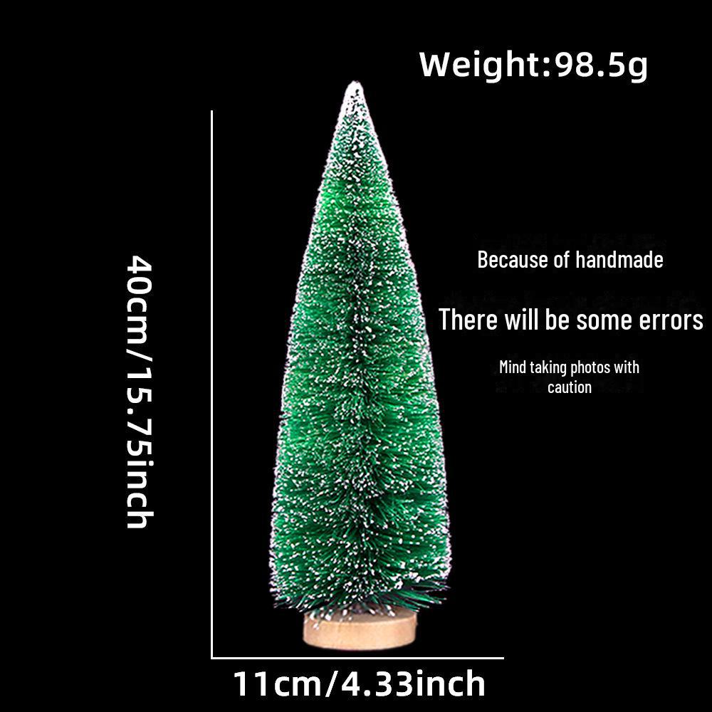 White Mini Christmas Tree Desktop Ornament - Small Christmas Decorations for Window Display