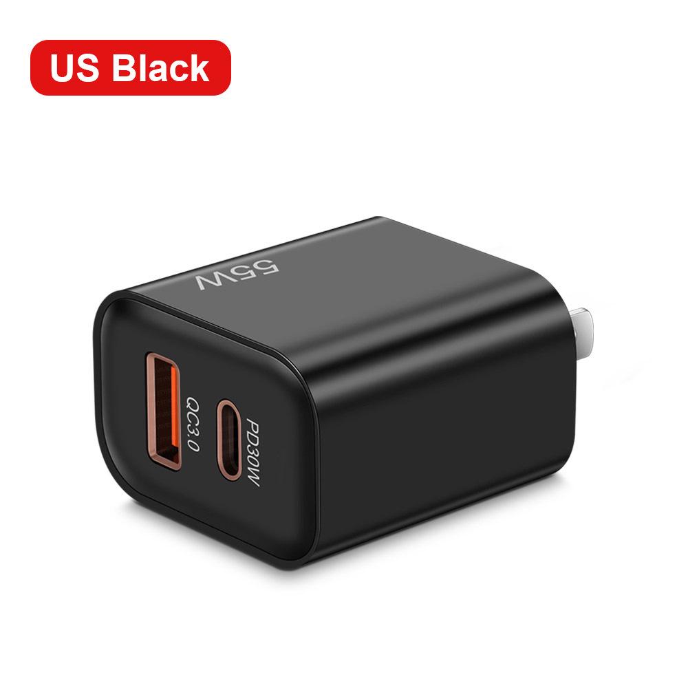 Мобильное зарядное устройство 55 Вт с двумя портами USB и Type-C PD, супербыстрая зарядка