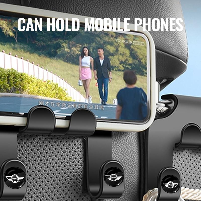Крючки для значков автомобиля с двойной головкой, держатель для подвесного хранения на заднем сиденье, кронштейн для телефона для MINI Cooper One S Clubman R50 R53 R56 R60 F55 F56 R57 R58 R59