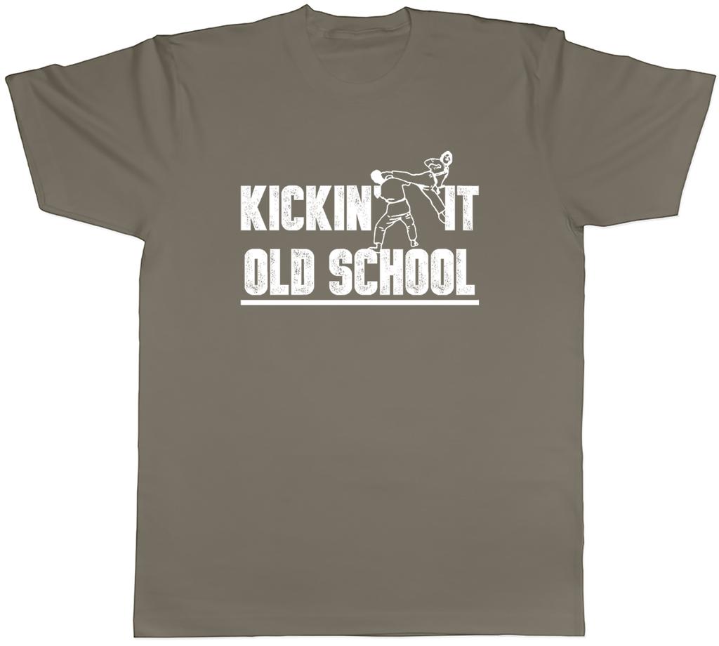 Kickin It Old School Mens TShirt Taekwondo Martial Arts Tee Gift