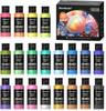 Shuttle Art Acrylic Paint, Chameleon Color, 20 Color Set, Rainbow Color, Pearl Color, Glitter Iridescence, Quick Drying, Waterproof, Durable, 60ml,