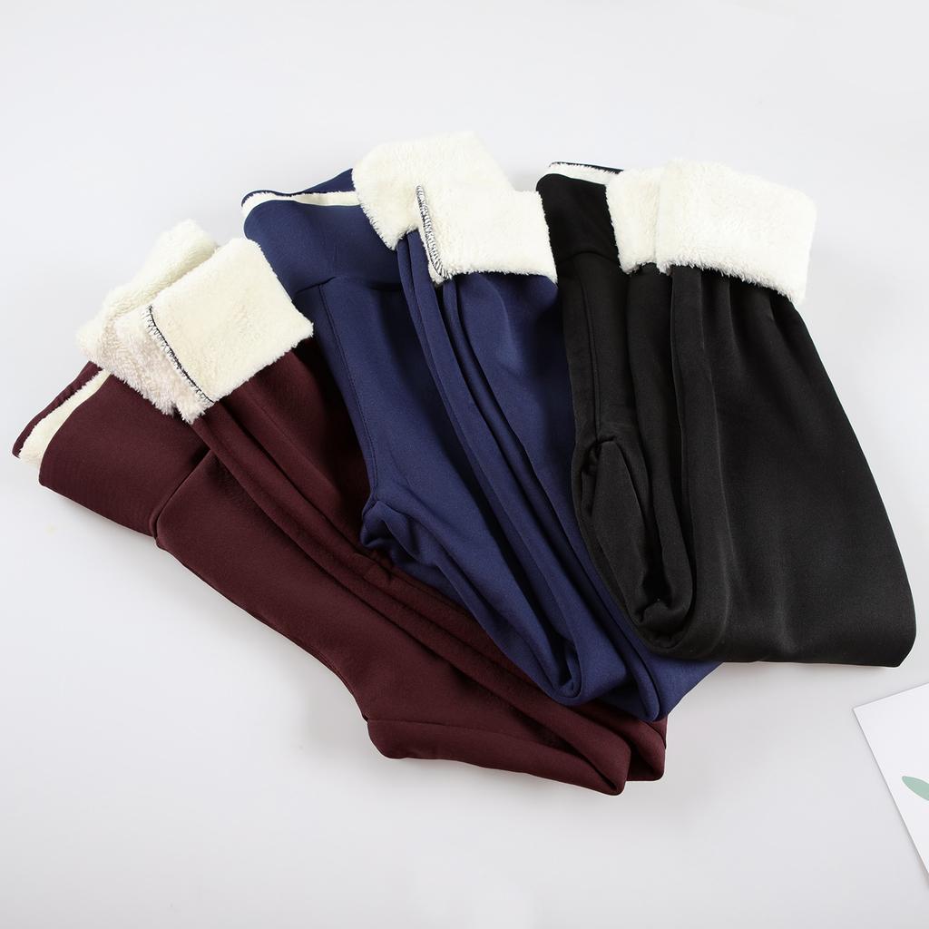 Зимние женские бархатные теплые леггинсы с высокой талией, однотонные, удобные, сохраняющие тепло, эластичные леггинсы