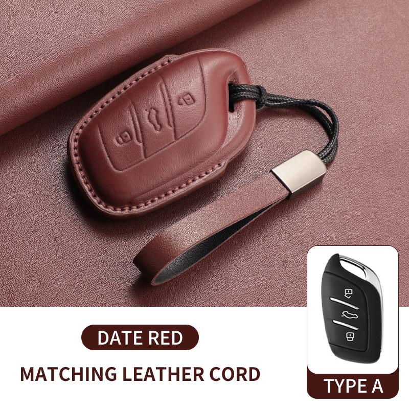 Leather Car Smart Remote Key Case Cover Shell For Roewe RX5 I5 I6 RX3 RX8 ERX5 D6 D7 D5X Durable Anti-Scratch Auto Key Protecter