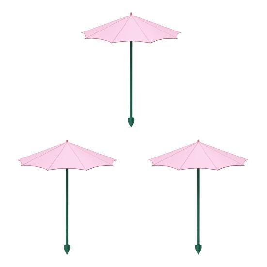 Small Outdoor Parasol 10 Inch Diam Plant Umbrella, UV Protection Shade, Mini Provides Shade Fiberglass Garden Umbrella to ?Defend Plants from