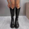Модные Удобные Противоскользящие Длинные Сапоги Весна Осень Новые Износостойкие С Внутренней Платформой Увеличивающей Рост Женские Сапоги