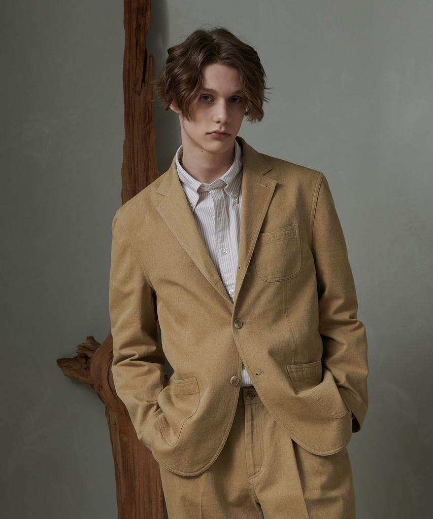 Prodeshirt Vintage Cotton Pique Blazer (Sand Beige)