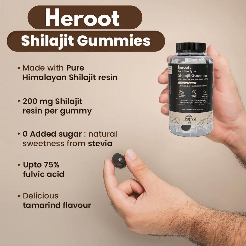 Гималайский Шиладжит ЗОЛОТО Мармеладки, Ежедневные Велнес Мармеладки | 200 мг Вкус Тамаринда