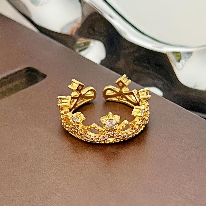 Средневековая Роскошь Высококлассное Ажурное Кольцо Открытое Кольцо Бабочка Женственность Нишевый Дизайн Ретро Кольцо