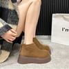 Популярные ботинки Boken женские 2025 зима новые теплые зимние ботинки женские ретро стиль Гонконга платформа высокий верх хлопковые туфли женские