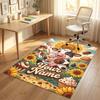 Cow Highland Theme Crystal Velvet Rug Personalized Custom Name Text Soft Floor Mat Home Decor