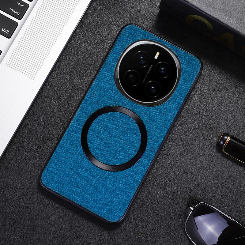 Для Honor Magic7 Pro 5G Магнитный чехол Ударопрочный ТПУ+Ткань Задняя крышка телефона