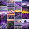 Алмазная картина Лаванда Пейзаж Вышивка крестиком Мозаика Закат Вышивка Стразы Картина Ручная работа Подарок