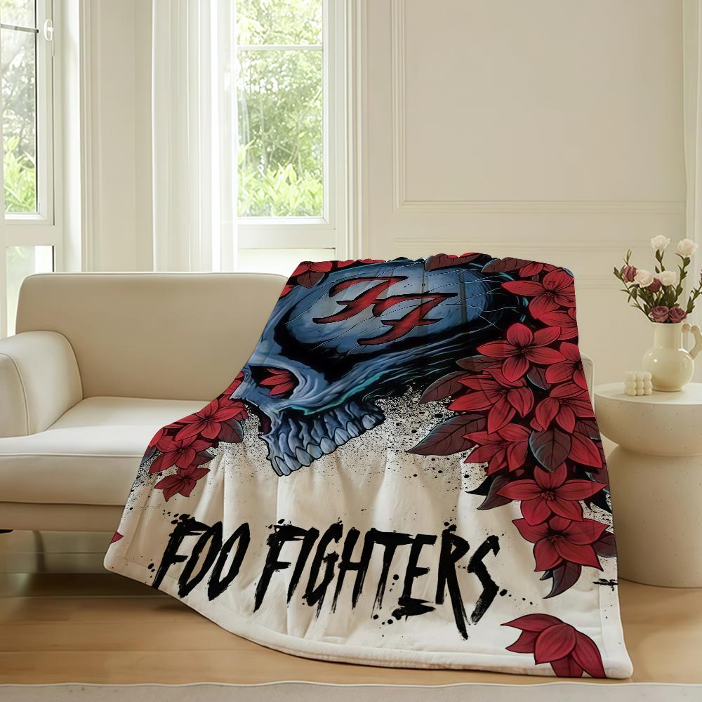 Rock band F-Foo F-Fighters Blanket For Sofa Office Bed Plane Travel Sleep Read Relax Camping Soft And Warm