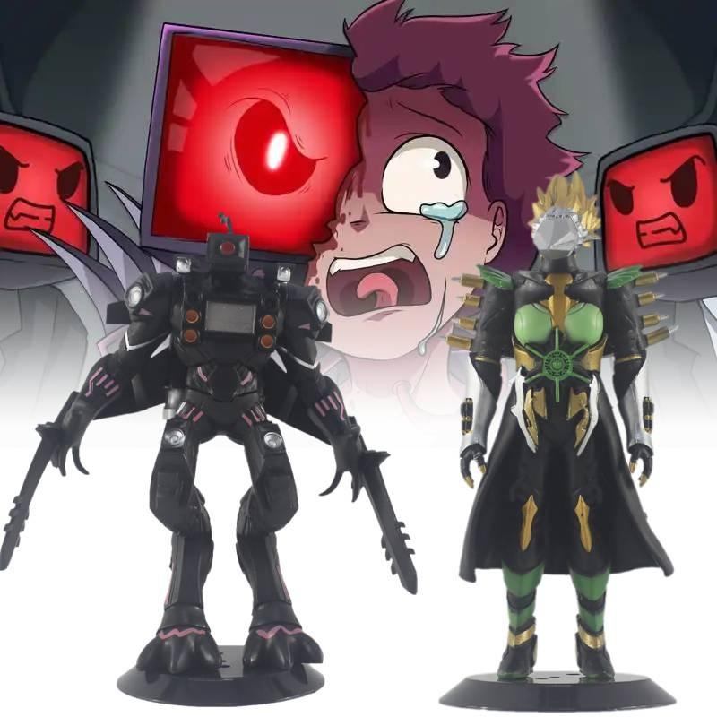 Body Three Skibidi Wars Figurine Film Model Science Fiction Statue Gifts Toy