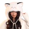 Women's Winter Fleece-Lined Cat Plush Hat for Outdoor & Cycling