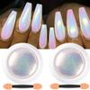 1PC Aurora Nail Powder Mirror Effect Chrome Nail Art Rainbow Pearl Colorful Shell Powder Nail Powder Metallic Neon Dust Nail Art Gel Polish Supplies