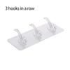 Strong Adhesive Row Hooks Rustproof Waterproof Clothing Towels Coats Keys Bags Hats Bath Ball Hanging Wall Hooks for Bathroom Kitchen Shower Door
