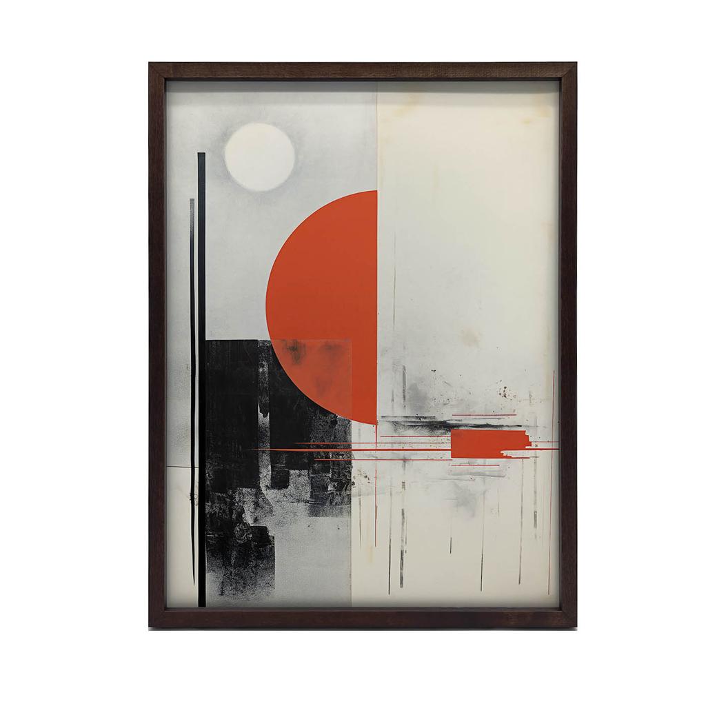 Subtelna Harmonia Z Odważnym Akcentem Subtelna Harmonia Z Odważnym Akcentem, 50X70 Cm, Rama Aluminiowa Złota, Papier Matowy 230 Gsm