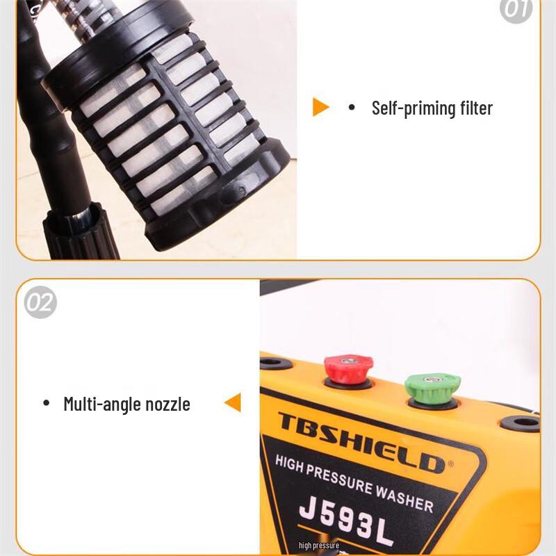 JJS 2.2 кВт 220 В Электрическая мойка высокого давления толкающего типа CN вилка (адаптер в комплекте)