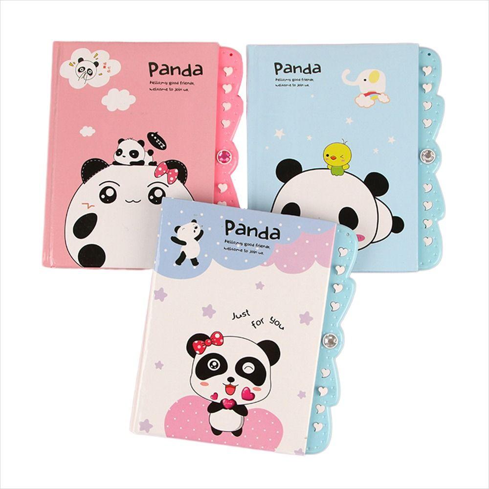 Stationery Cartoon Student Small with Lock Small Notebook Notepad Password Diary Password Notebook