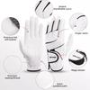 Men's Left Hand Golf Glove Wet Weather Grip Golf Glove for Golfer Breathable Flexible Faux Leather Golf Gloves