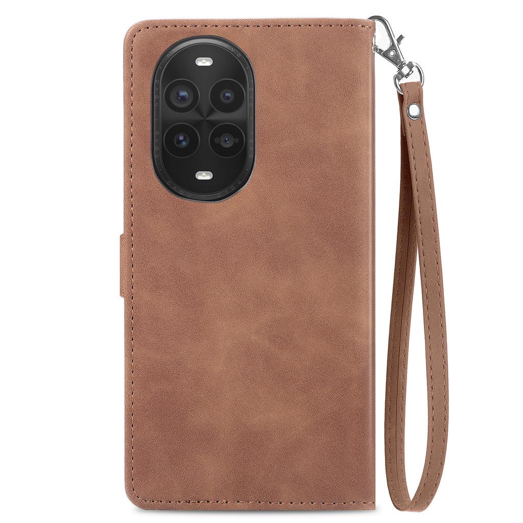 Чехол-кошелек на молнии для Huawei nova 13 Pro 5G с ремешком, с цветочным тиснением, из ПУ кожи, чехол для телефона