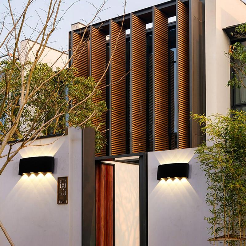 Alluminum LED Wall Lamp 4W/6W/8W IP65 Waterproof Wall Porch Lights Outdoor Lighting Garden Sconce Lamp 85-265V for Bedroom Home Decor