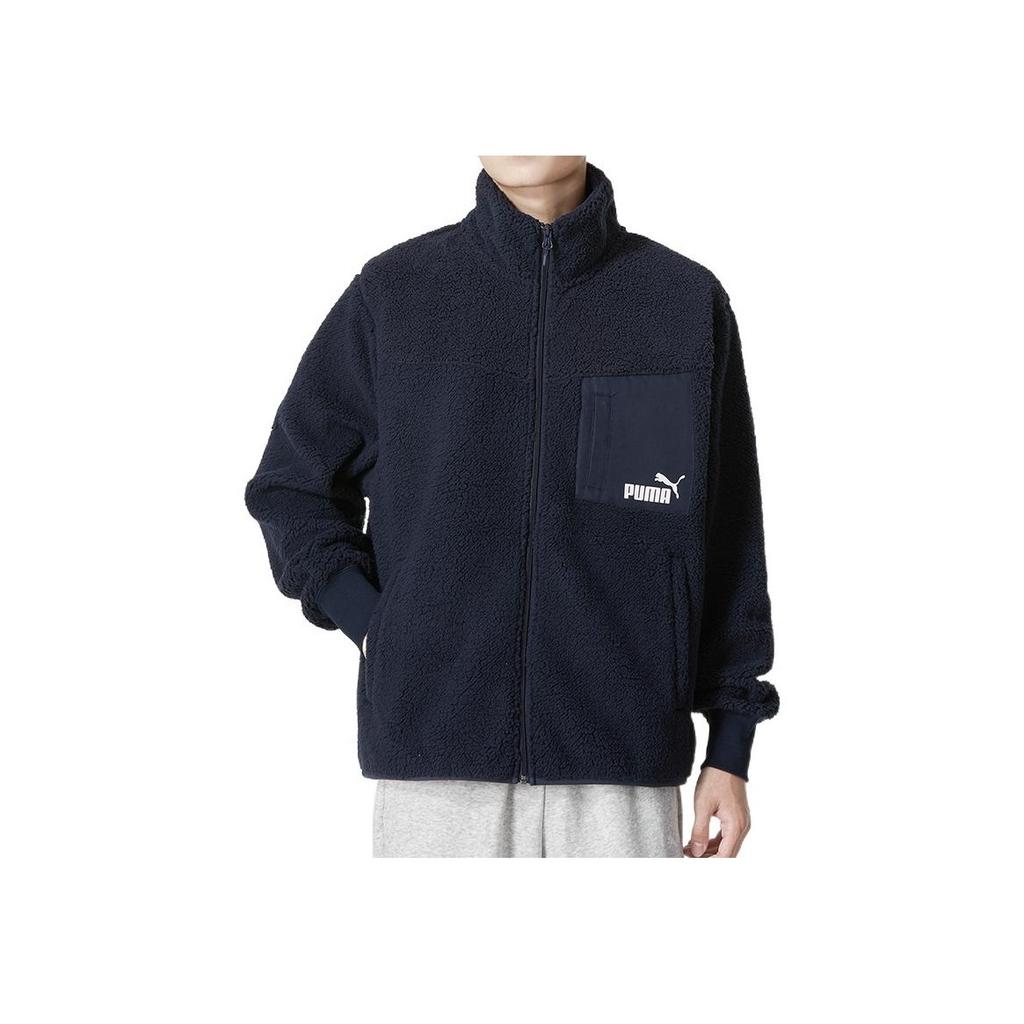 Puma Свободная куртка-шерпа Куртка унисекс Темно-синяя 673645-43