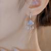 Cute Cloud Hanging Earrings Blue Crystal Rain Cloud Drop Earring Aesthetic Kawaii Zirconia Hoop Dangle Earrings Jewelry