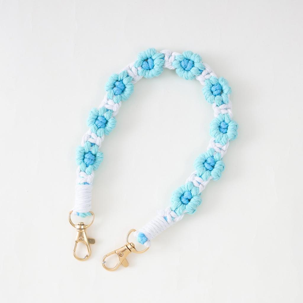 Nordic Style Hand-woven Small Daisies Cute Flowers Stanley Water Cup with Water Cup Rope Cup Cover Silicone Ring