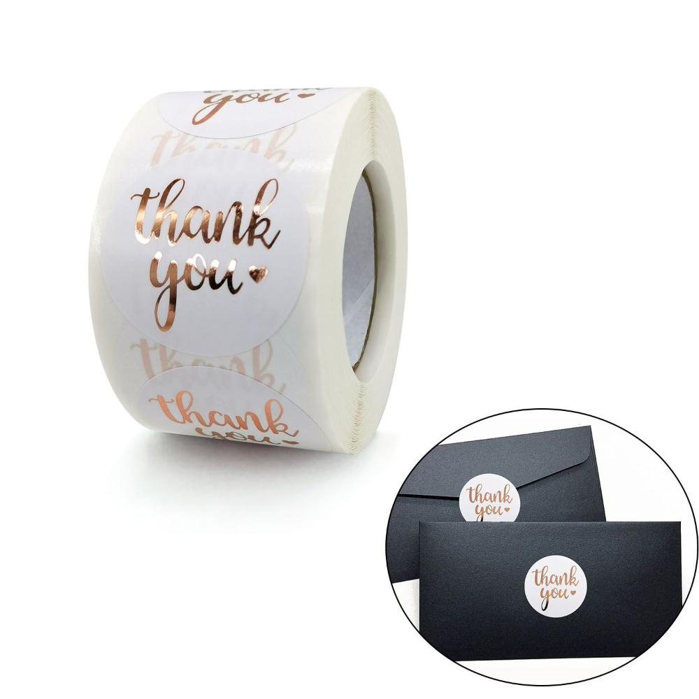 Запечатывание Свадебный декор Голографические запечатывающие наклейки Бумажные наклейки Спасибо Клейкая этикетка