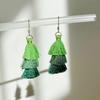 Серьги-кисточки с градиентом в виде рождественской елки - Европейские/Американские праздничные украшения для ушей 2024