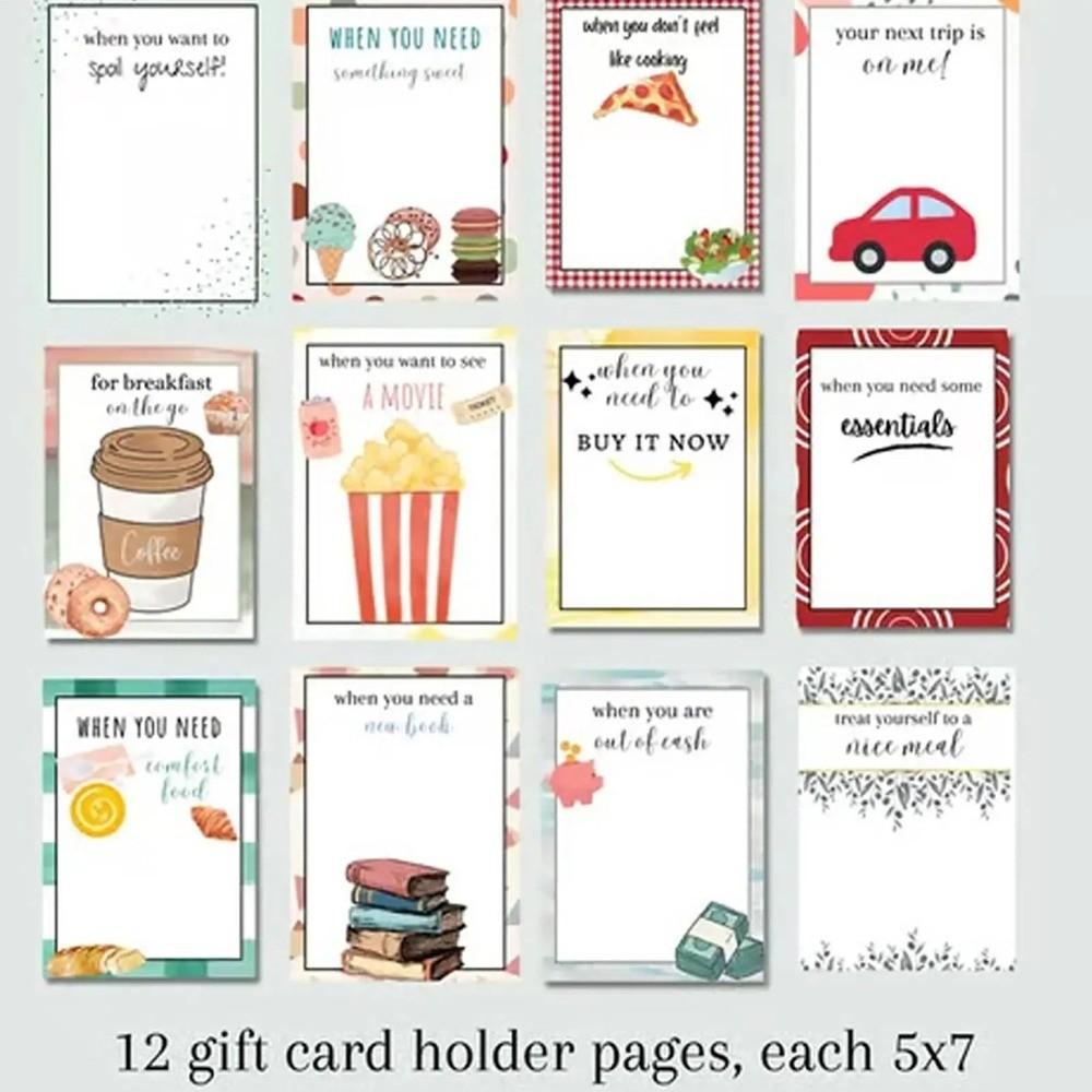 Spiral-Bound Christmas Gift Card Book Festival Christmas Gifts for Teenagers Greeting Cards Holder Greeting Card Organizer