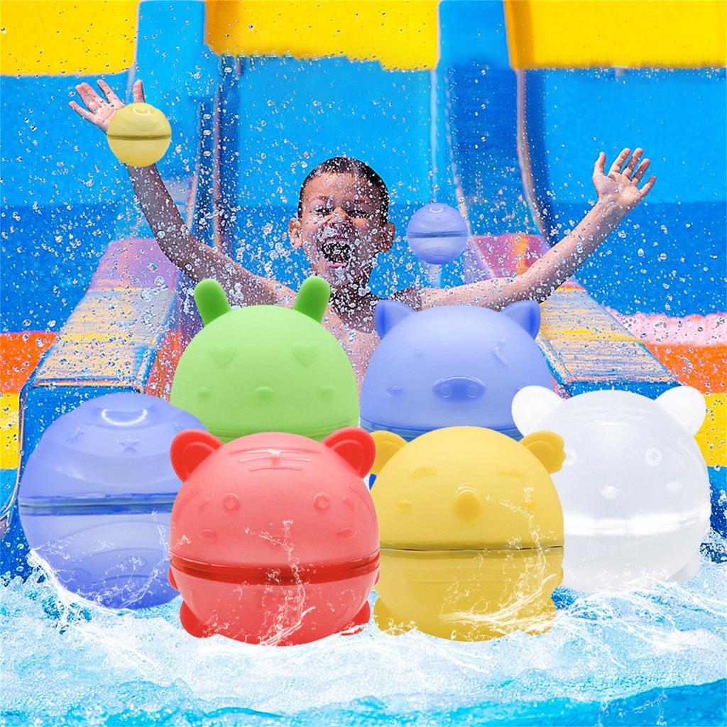 6 шт. многоразовые водные игрушки, надувные водные игрушки для детей и взрослых, летняя веселая вечеринка, силиконовые водные игрушки для активного отдыха