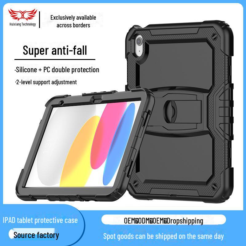 Защитный чехол для iPad 10-го поколения 10,2 дюйма с гнездом для стилуса для 2024 Pro 11/13 дюймов — защита от падений, крепление Air6