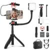 Neewer Smartphone Video Kit with LED Video Soft Selfie and USB C Cardioid Travel Smartphone Video Rig for and YouTube Compatible with iPhone 16 Pro