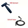 Body Cleaner Spray Gun, Home Mounted Black Toilet Cleaning Spray Gun ABS Valve Sprayer Sanitary Shower Spray Hose Set for Person