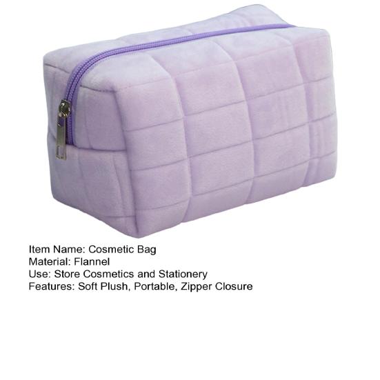 Сумка для макияжа, пушистый магазин косметики, однотонная прочная дорожная сумка для хранения, женский подарок для дома