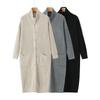 2025 Fall/Winter Women's High-End Knit Cardigan Trench Coat - Mid-Length Button-Up