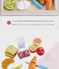 Wooden Pretend Kitchen Toy Set with Cutting Fruits & Vegetables